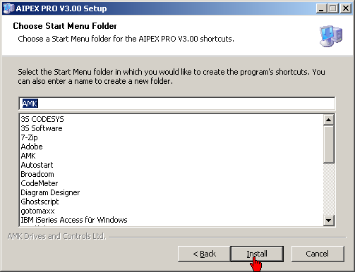 Installation of the parameter editor