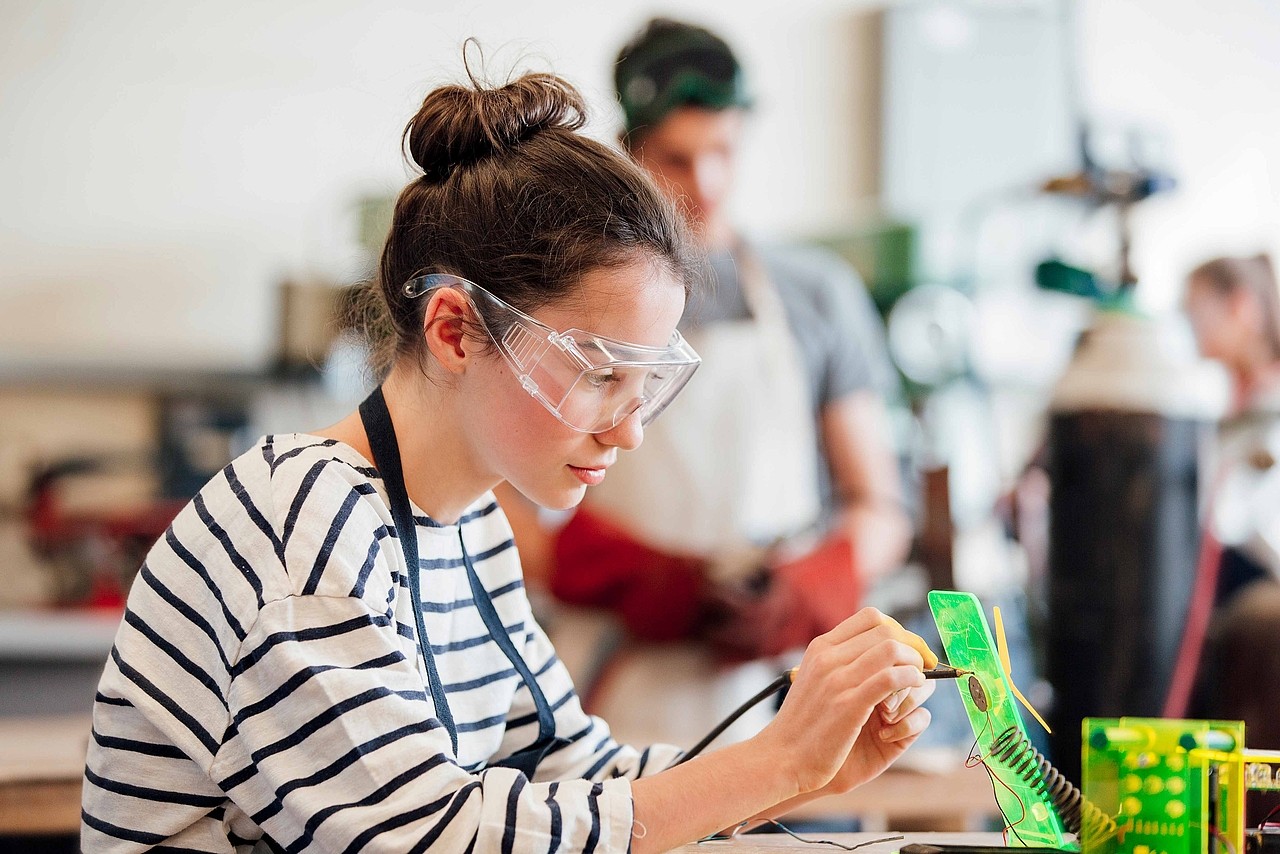 Teen Girl in STEM Class